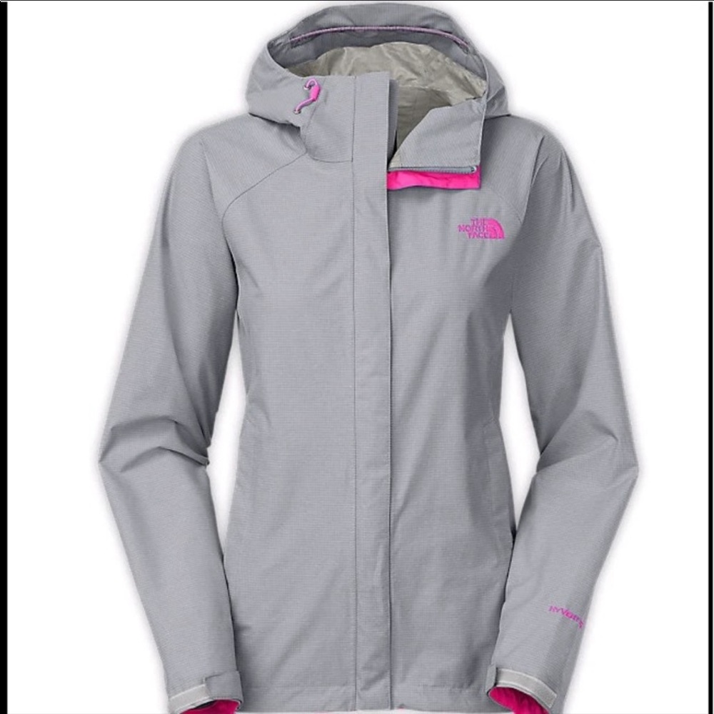 The North Face grey rain jacket